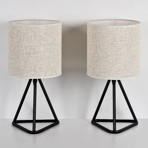 Last Chance to buy, no offers set of 2 Compact Modern Bedside Table Lamps